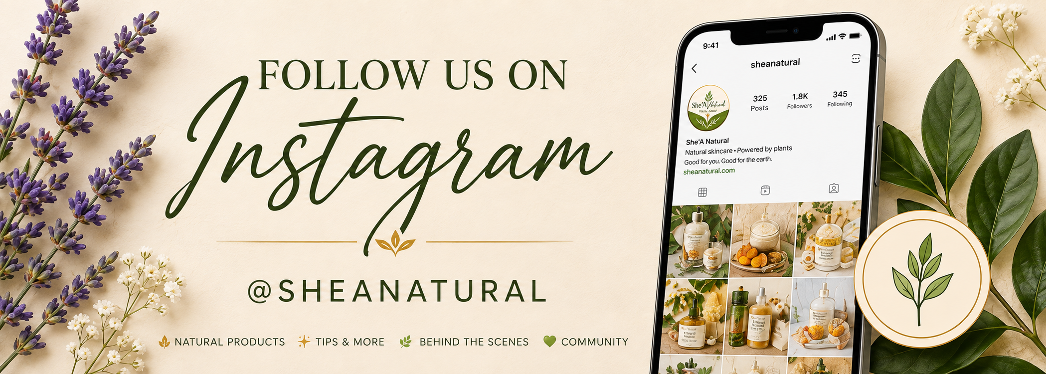 Follow She'A Natural on Instagram at @sheanatural